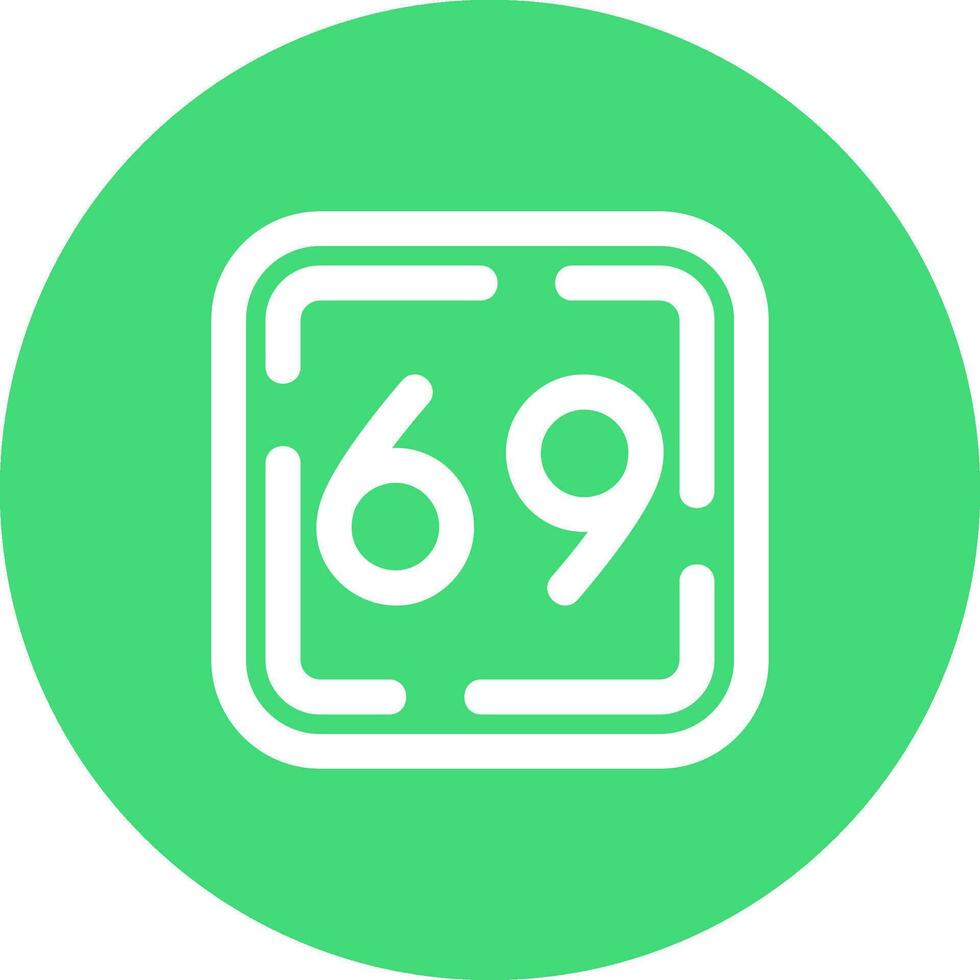 Sixty Nine Line color circle Icon vector