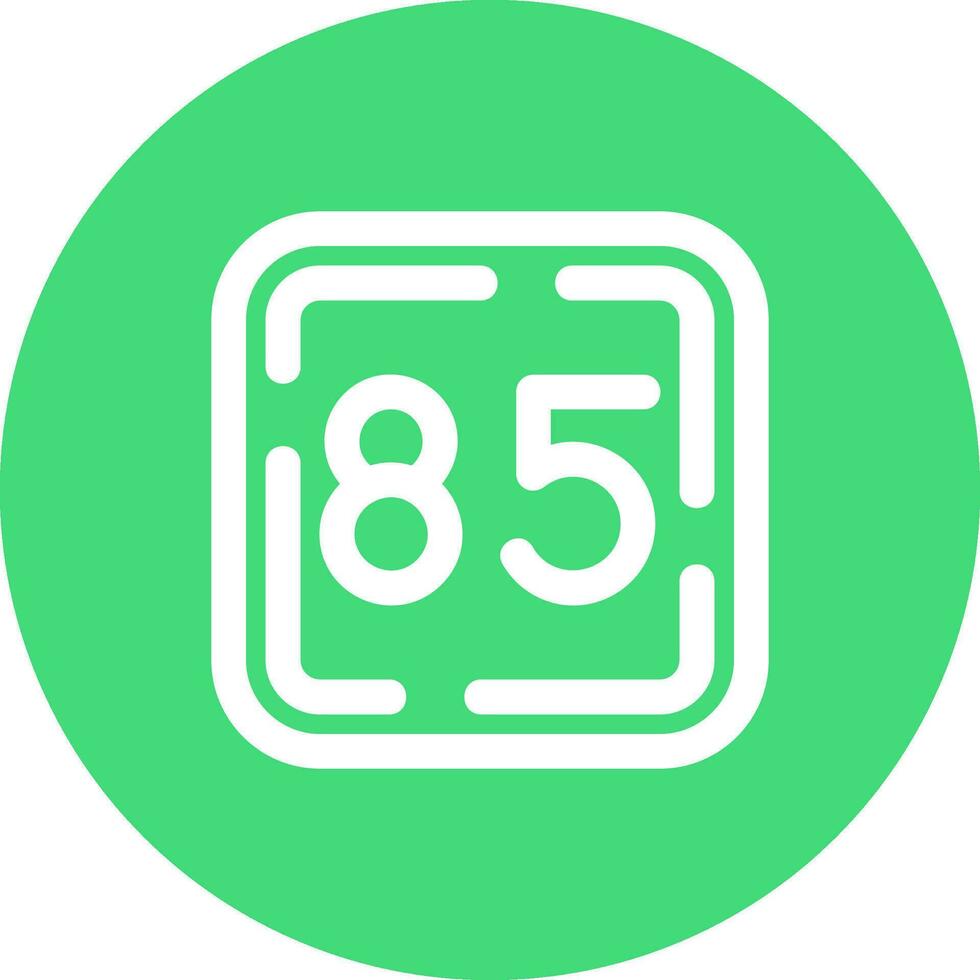 Eighty Five Line color circle Icon vector