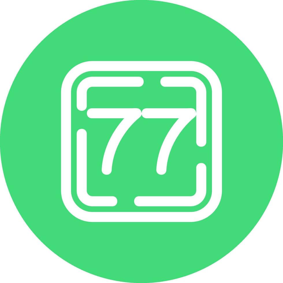 Seventy Seven Line color circle Icon vector