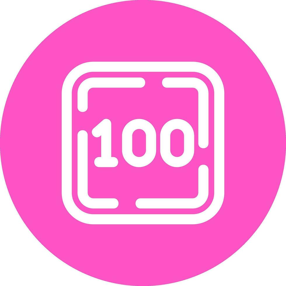 One Hundred Line color circle Icon vector