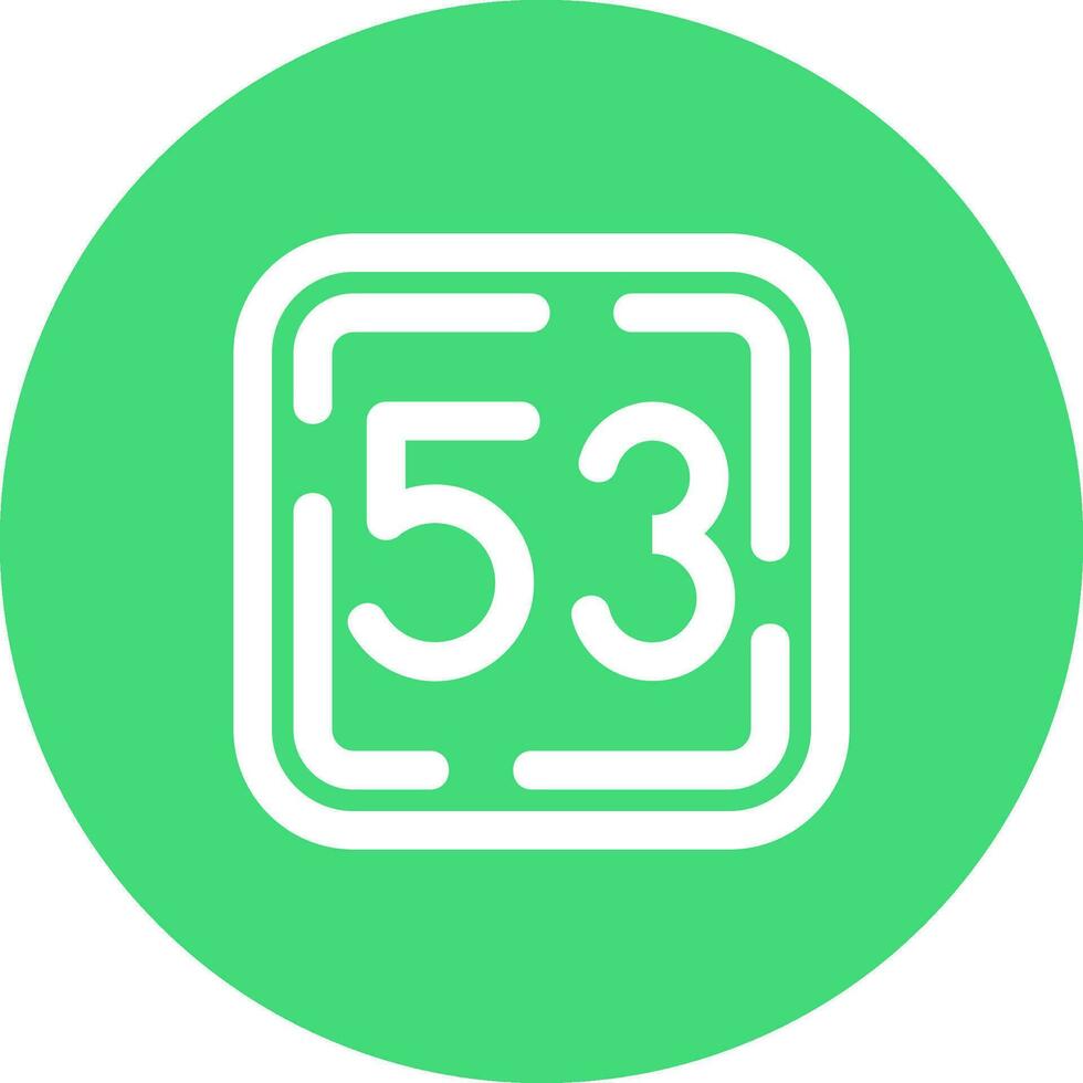 Fifty Three Line color circle Icon vector