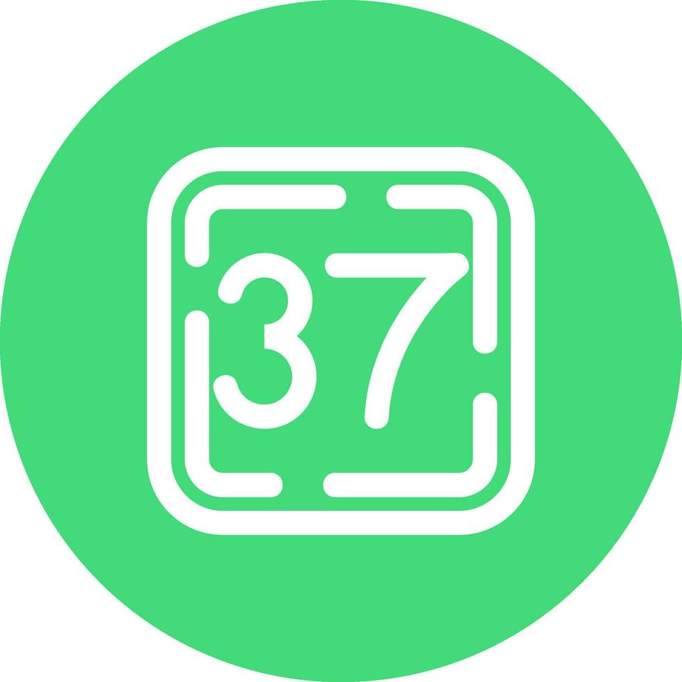 Thirty Seven Line color circle Icon vector