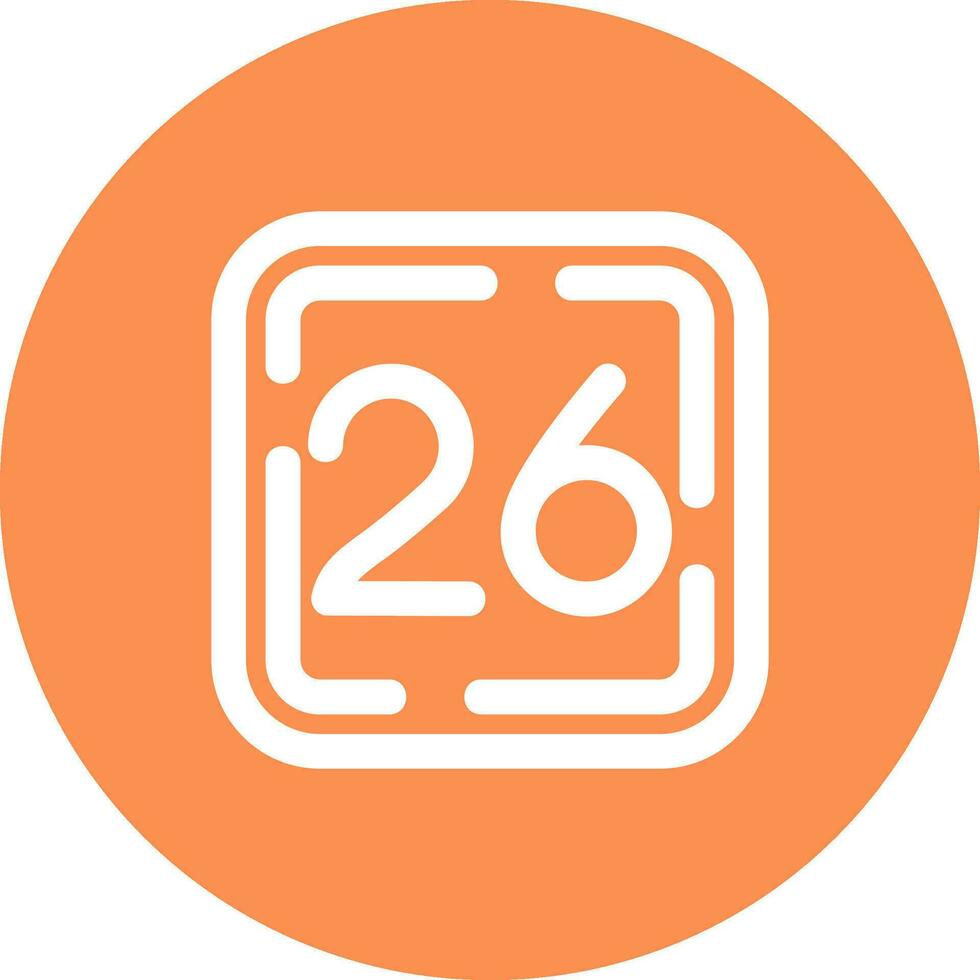 Twenty Six Line color circle Icon vector