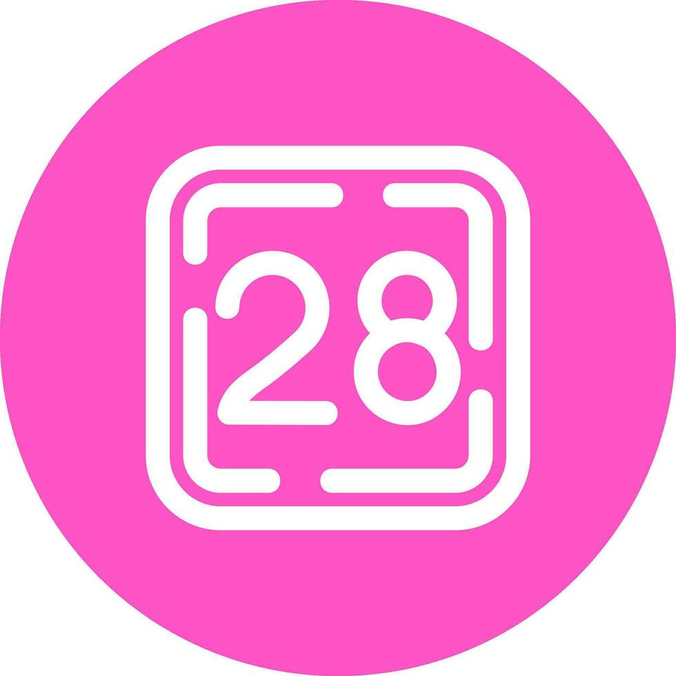 Twenty Eight Line color circle Icon vector