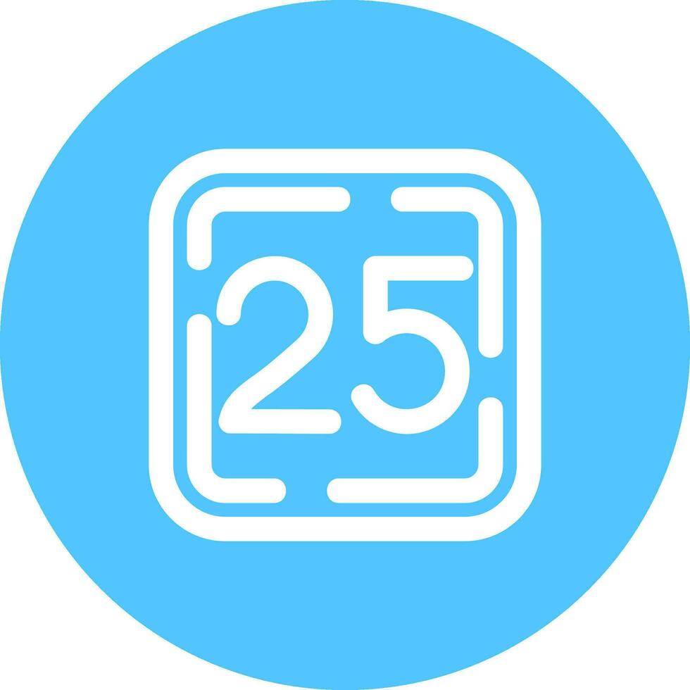 Twenty Five Line color circle Icon vector