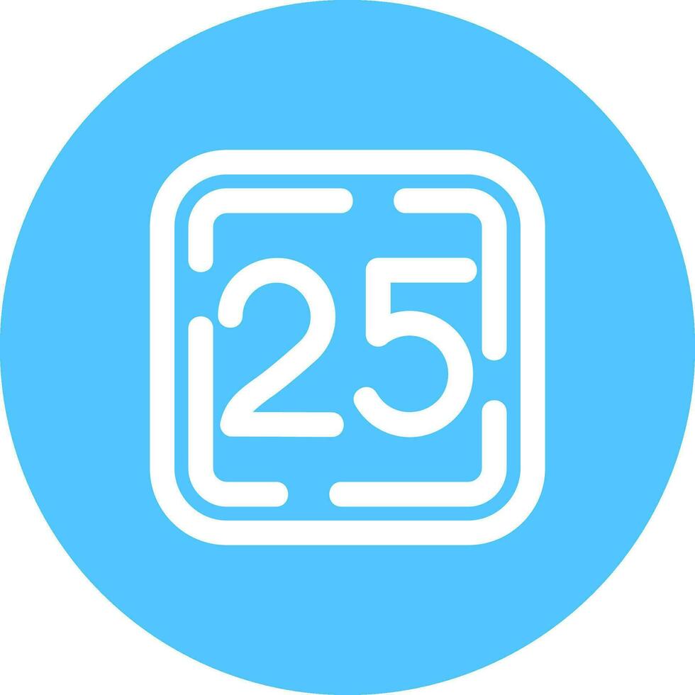 Twenty Five Line color circle Icon vector