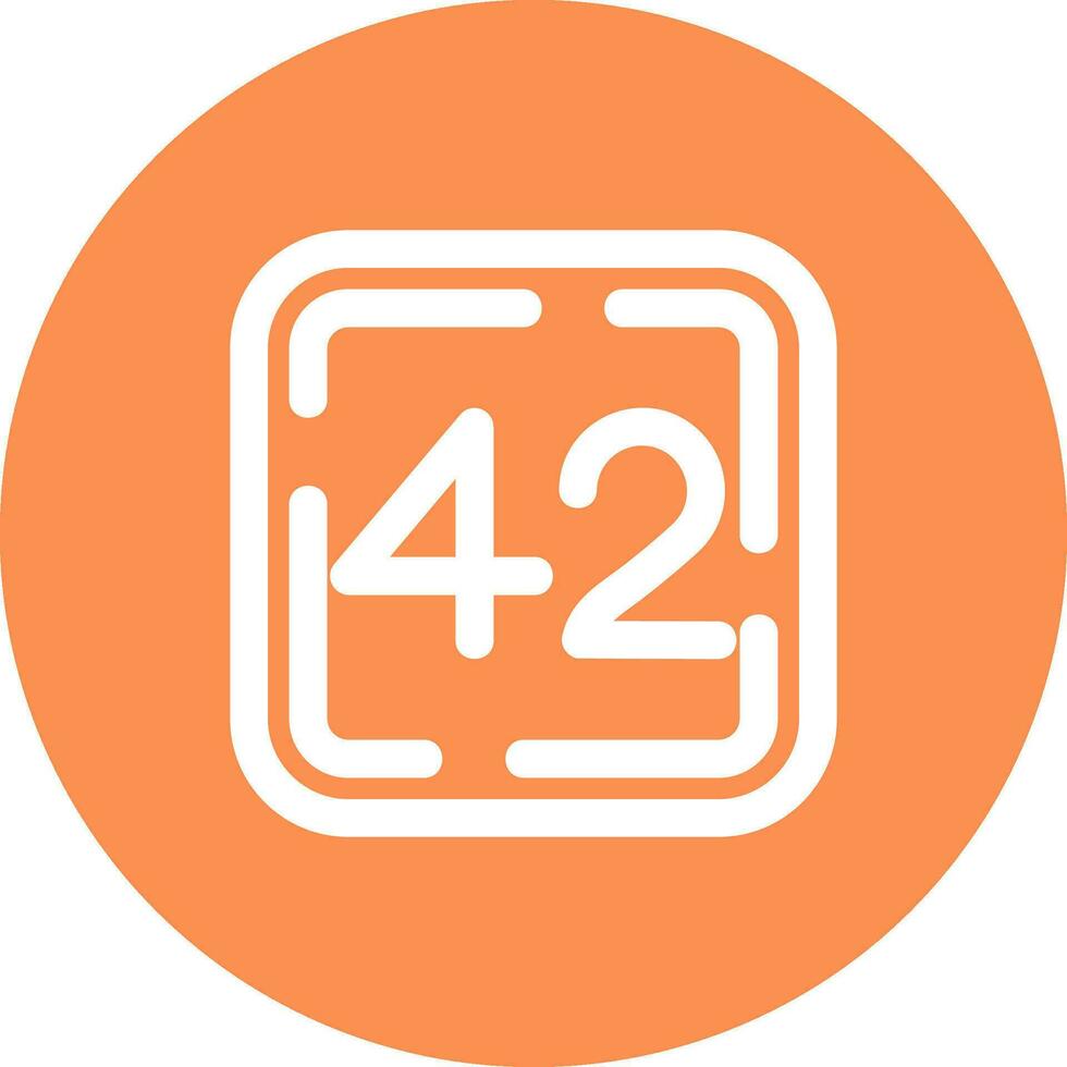 Forty Two Line color circle Icon vector