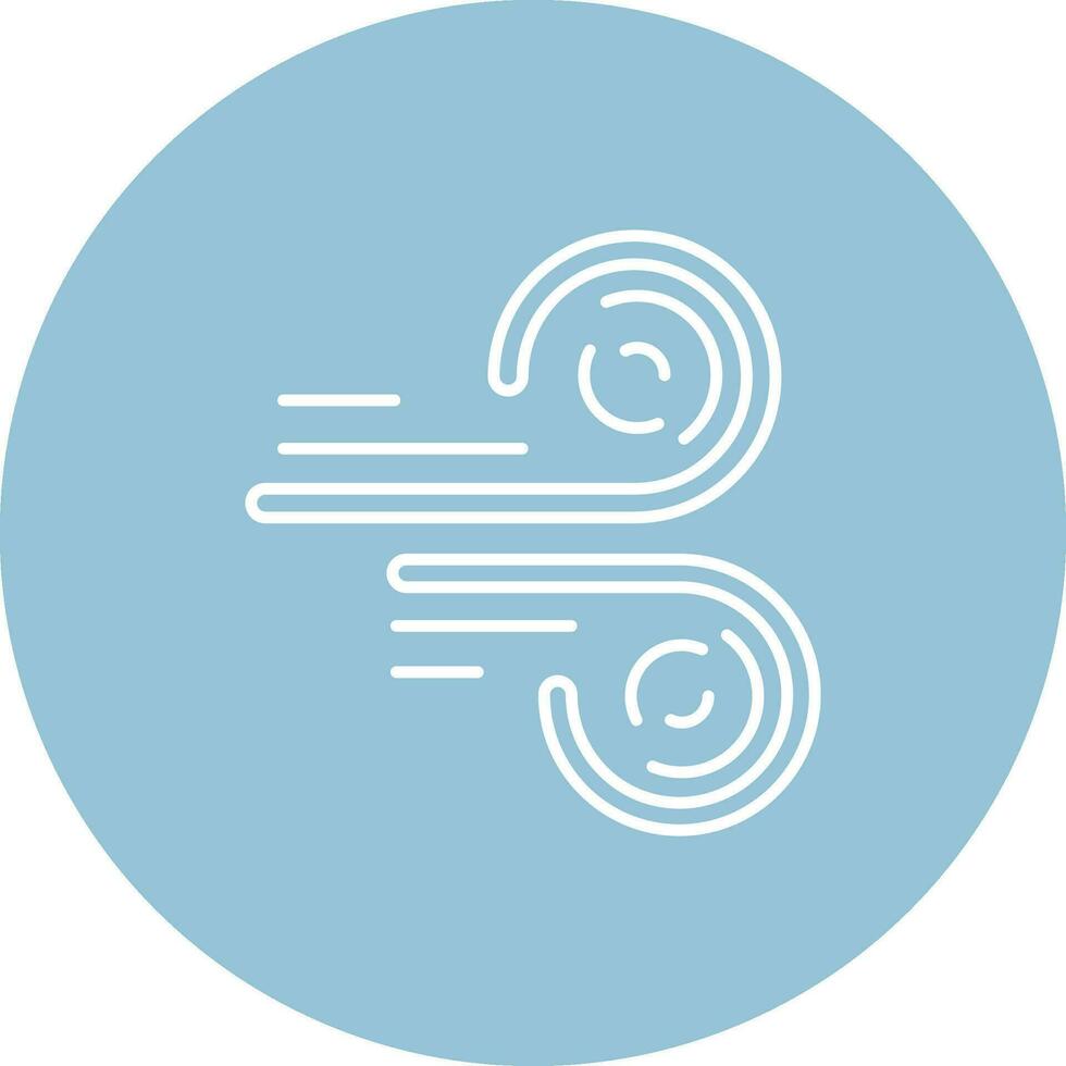 Wind Line color circle Icon vector