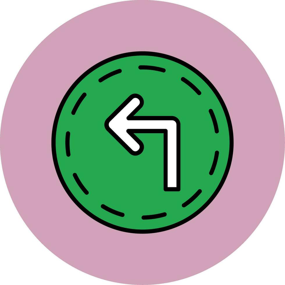 Turn Left Vector Icon