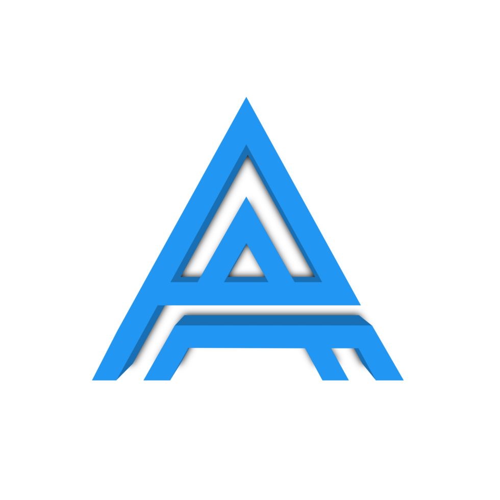 A alphabet in blue colour png