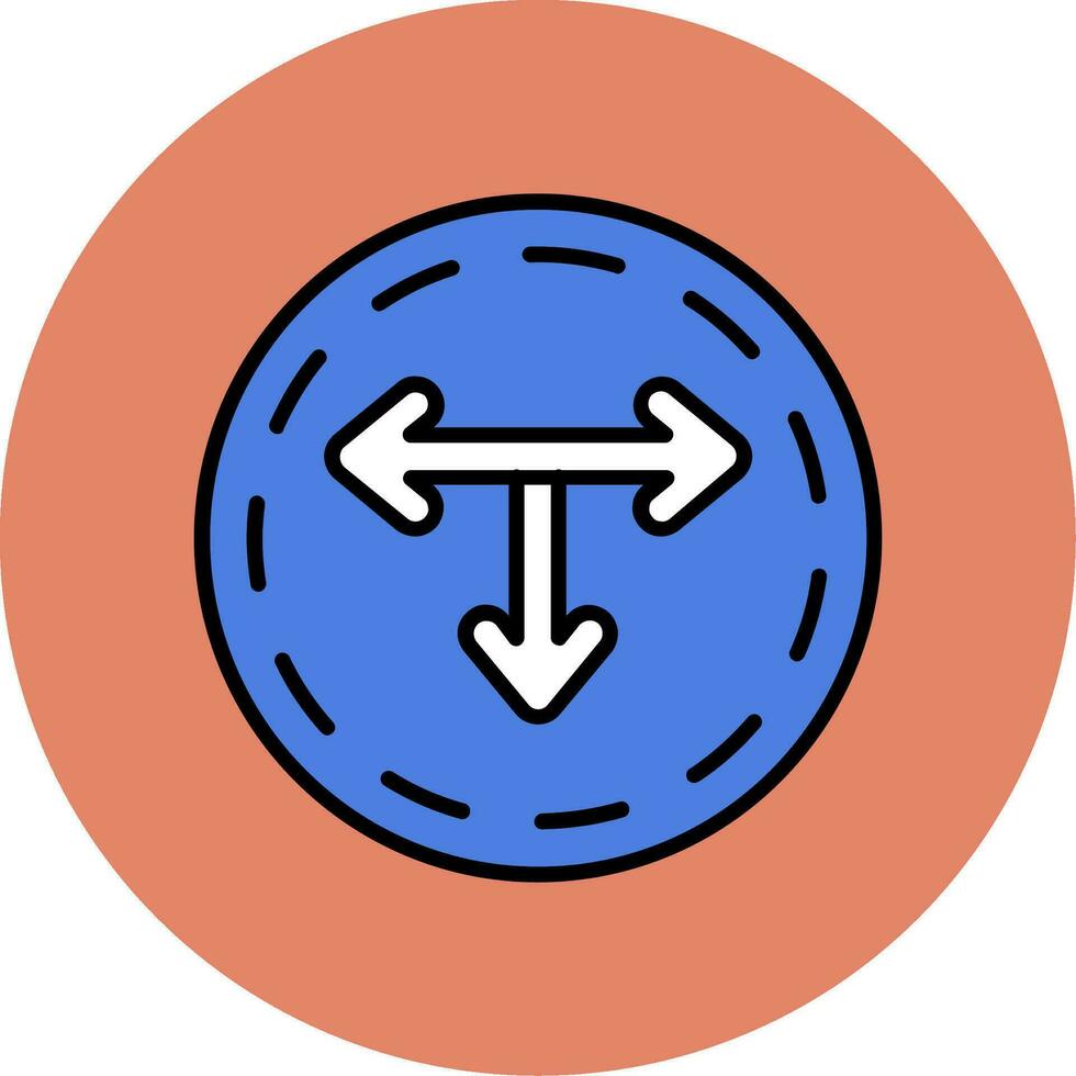 T Junction Vector Icon