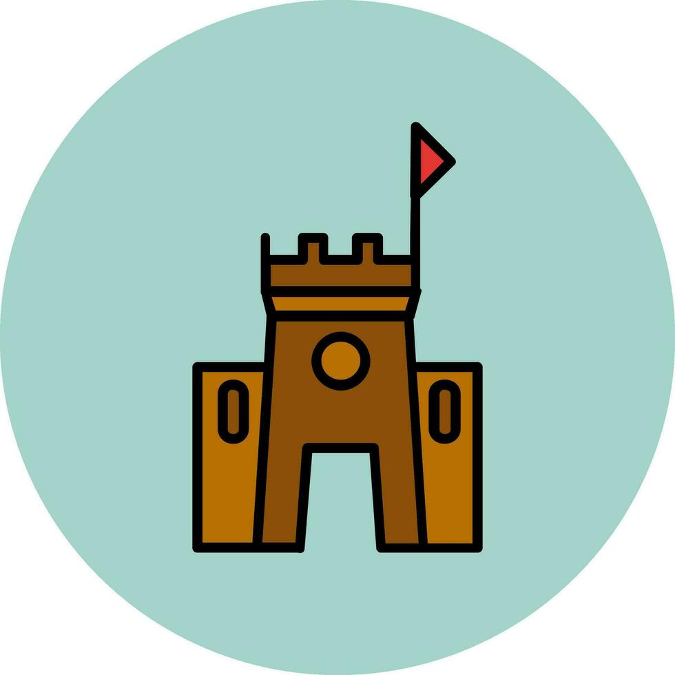 icono de vector de castillo de arena