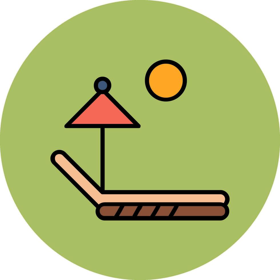 Sunbed Vector Icon
