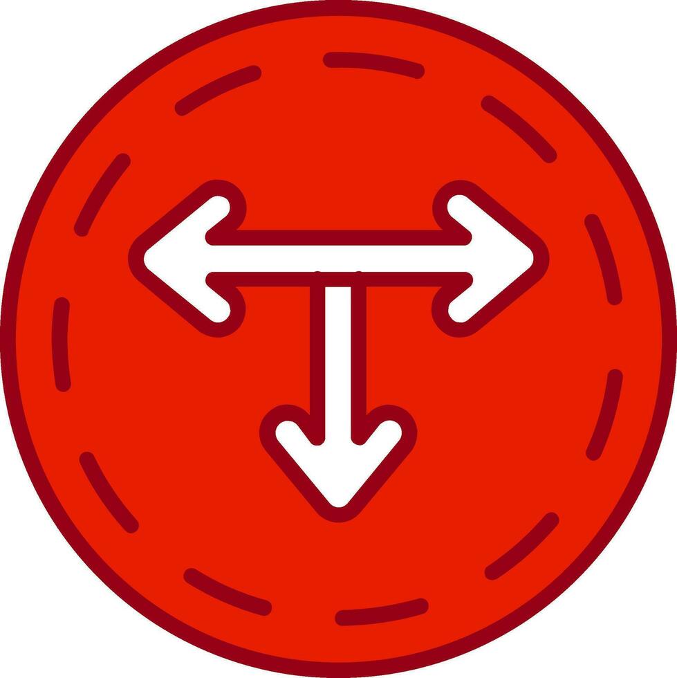 T Junction Vector Icon