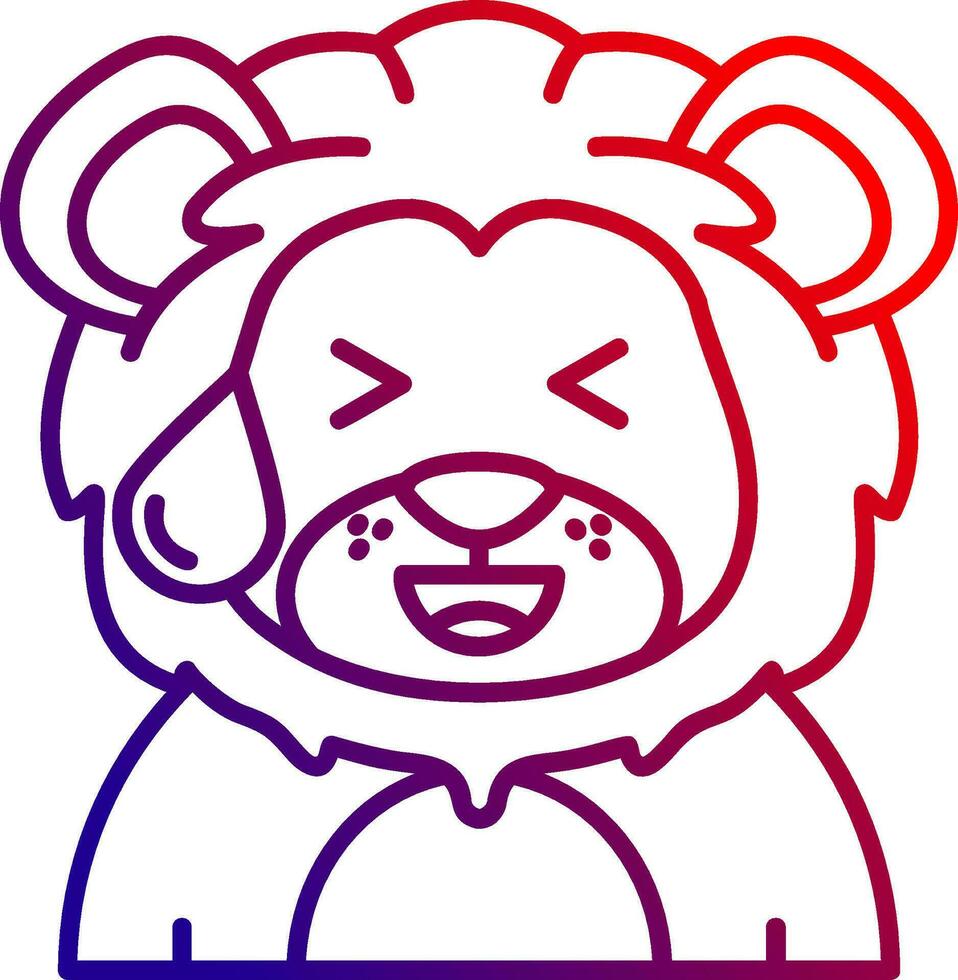 Sweat Line gradient Icon vector