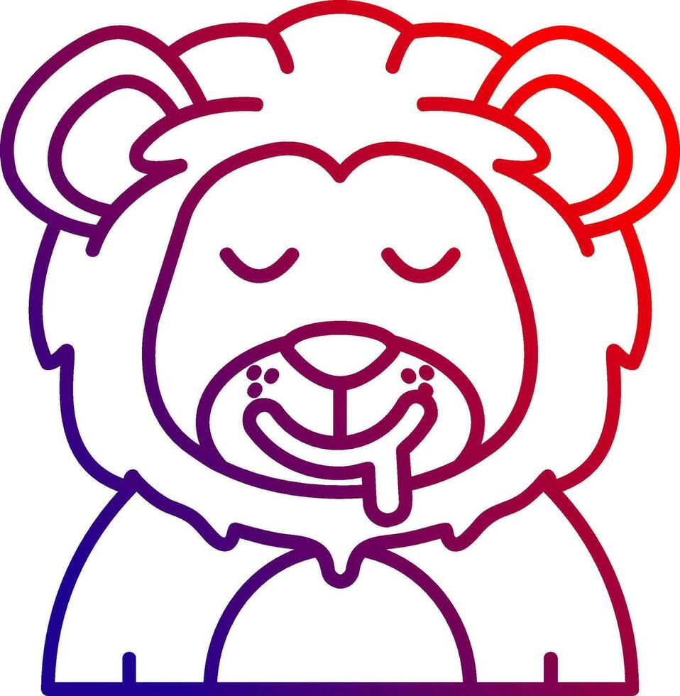 Drooling Line gradient Icon vector