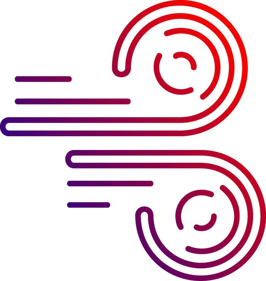 Wind Line gradient Icon vector