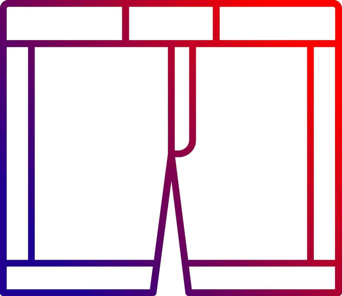 Underwear Line gradient Icon vector