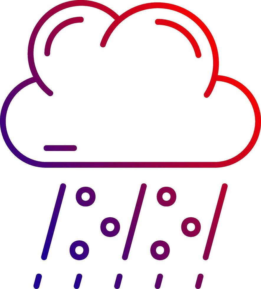 Hail Line gradient Icon vector
