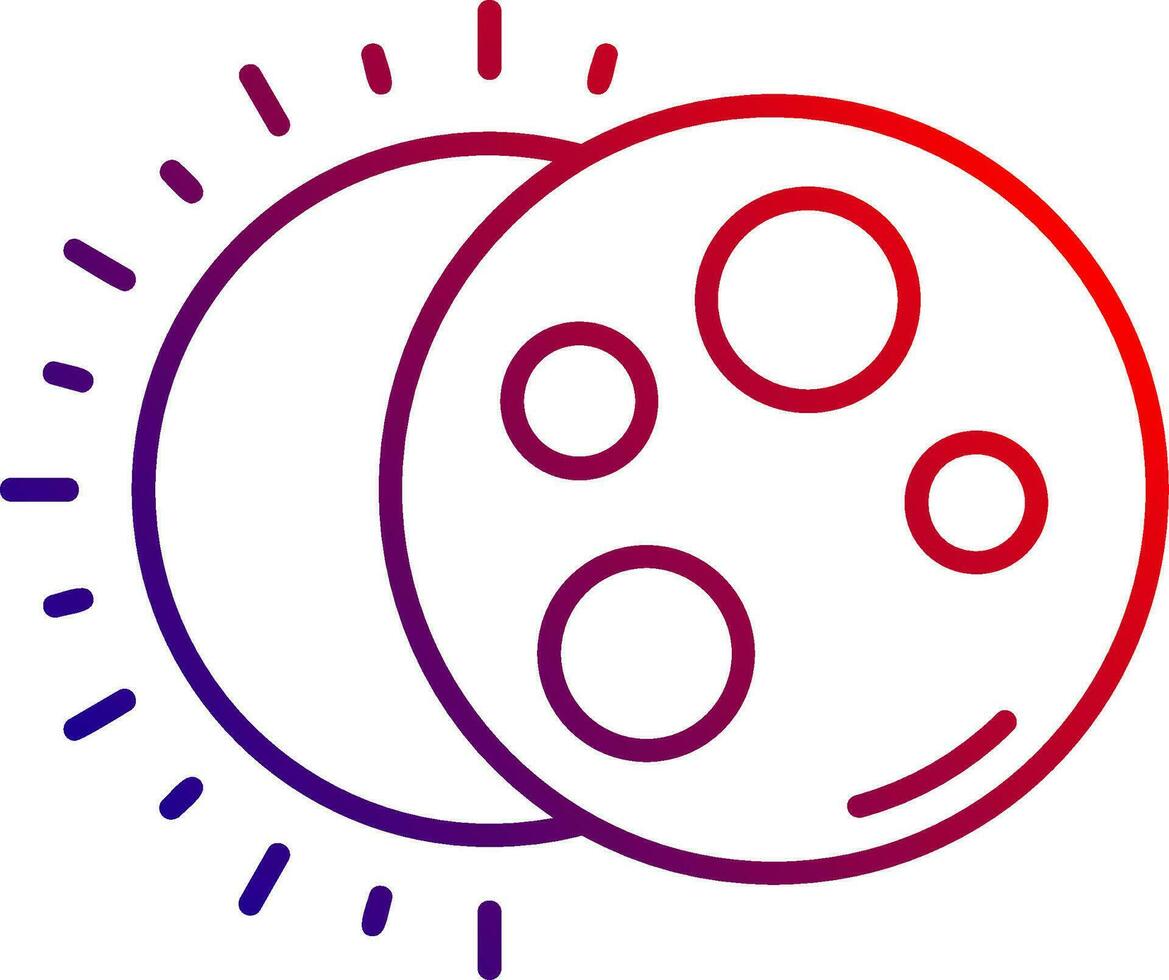 Eclipse Line gradient Icon vector