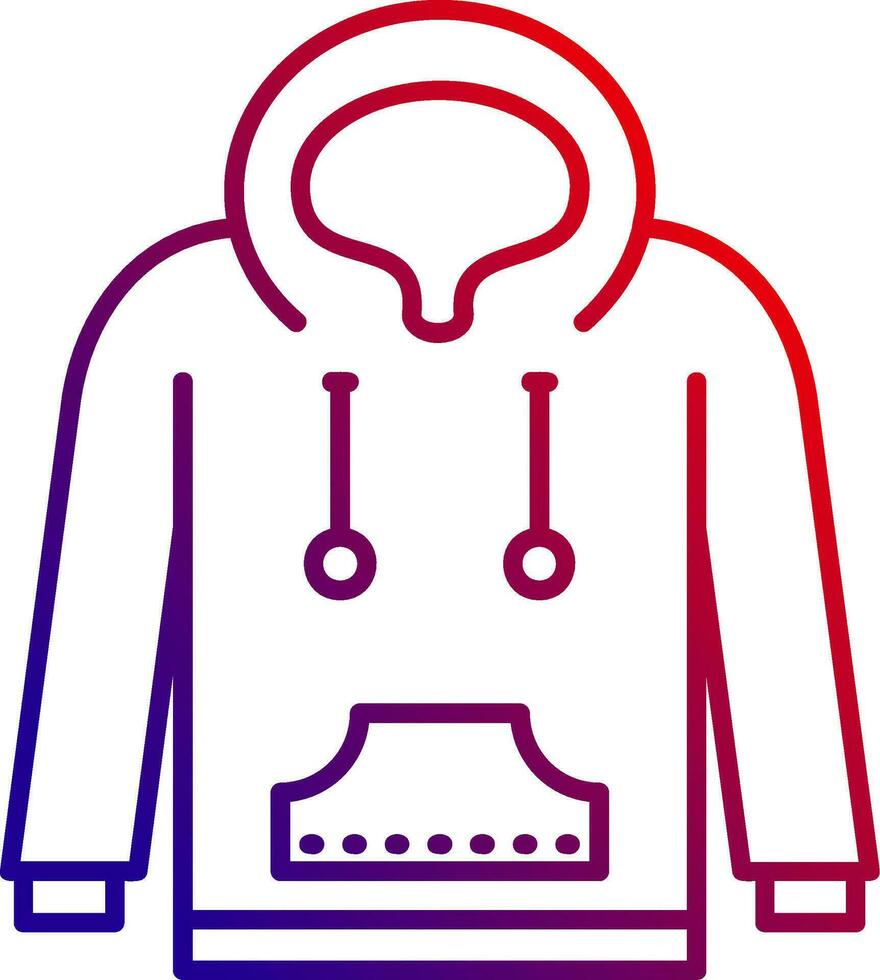 Hoodie Line gradient Icon vector