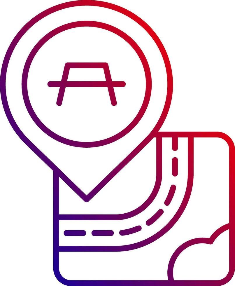 Picnic Line gradient Icon vector