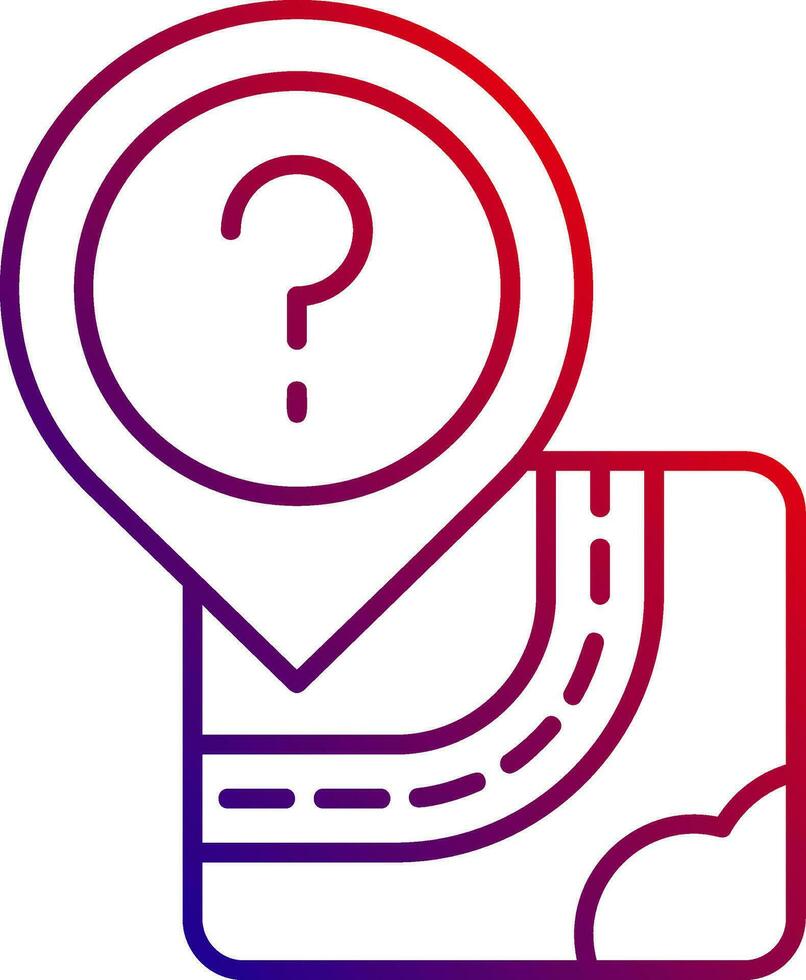 Question Line gradient Icon vector