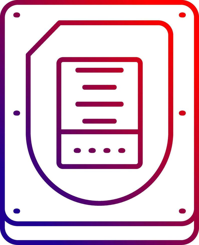 Disk Line gradient Icon vector