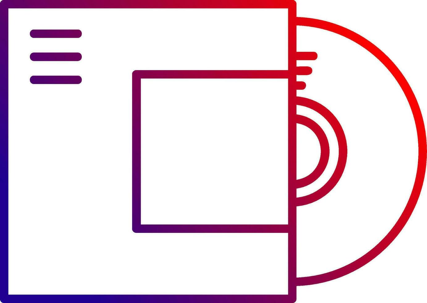 Disc Line gradient Icon vector