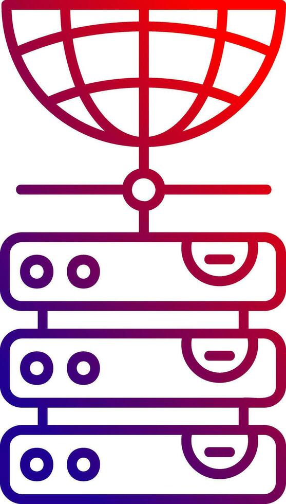 Database Line gradient Icon vector