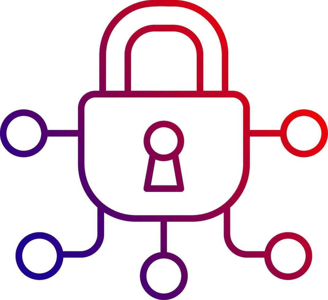 Safe Line gradient Icon vector