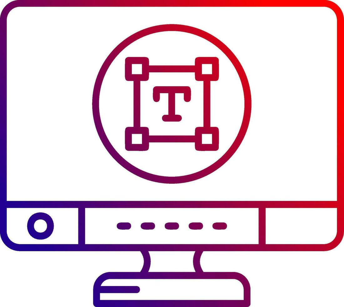 Type Line gradient Icon vector