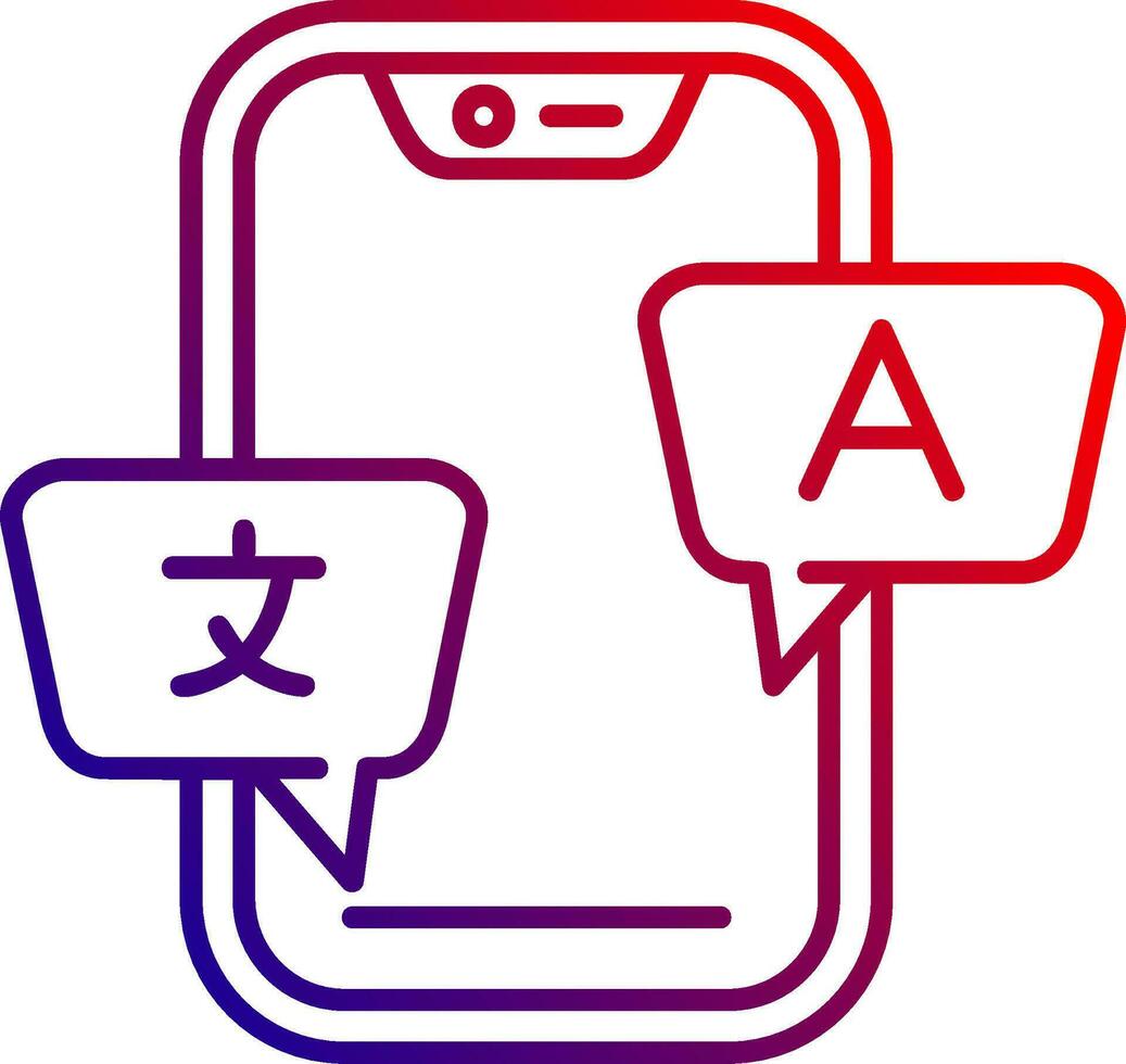 Translate Line gradient Icon vector