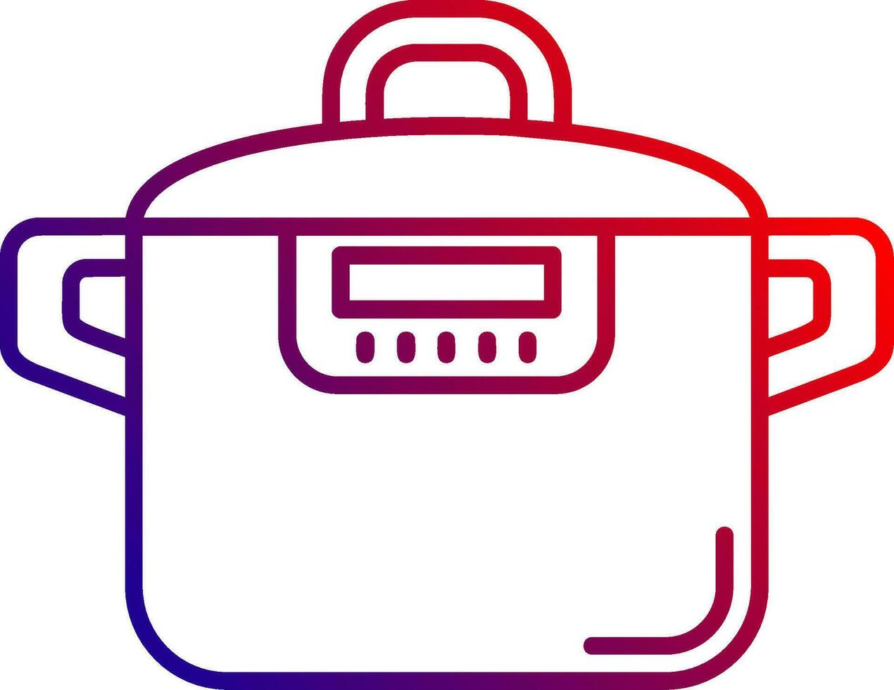 presión Horno línea degradado icono vector