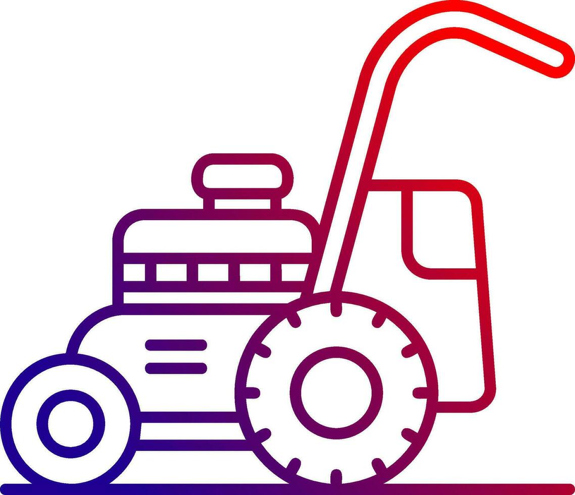 Mower Line gradient Icon vector