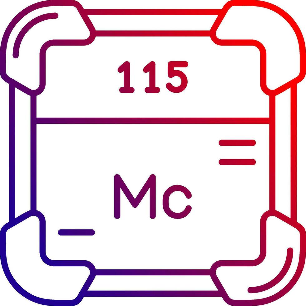 Moscovium Line gradient Icon vector