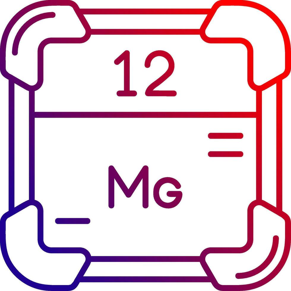 magnesio línea degradado icono vector