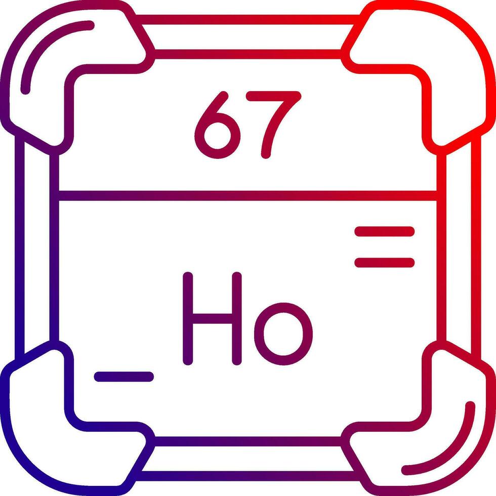 Holmium Line gradient Icon vector