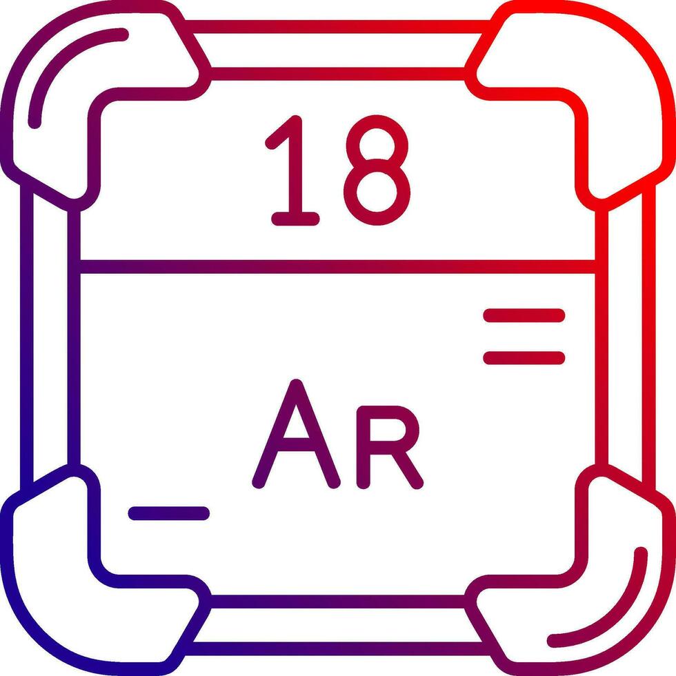 Argon Line gradient Icon vector