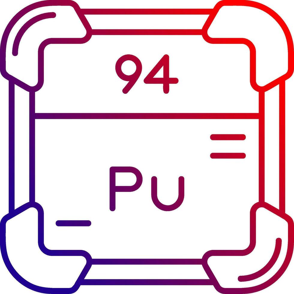 Plutonium Line gradient Icon vector