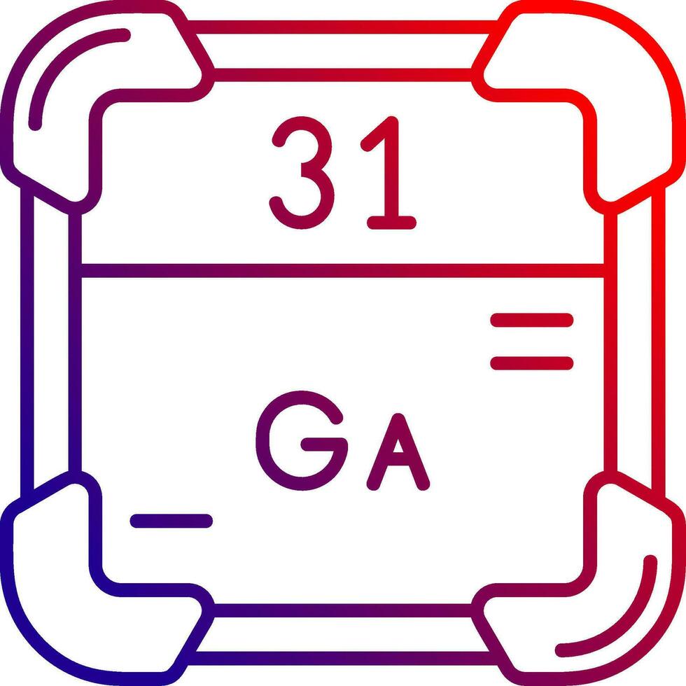 Gallium Line gradient Icon vector