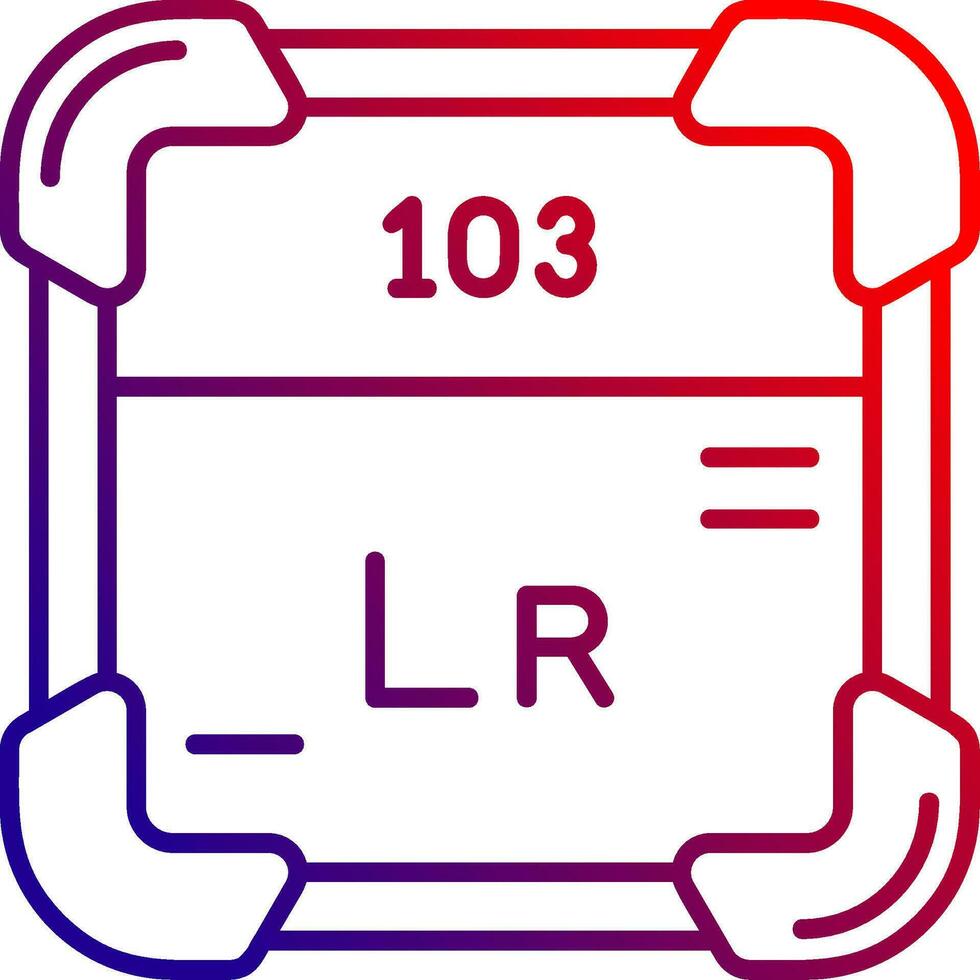 Lawrencium Line gradient Icon vector
