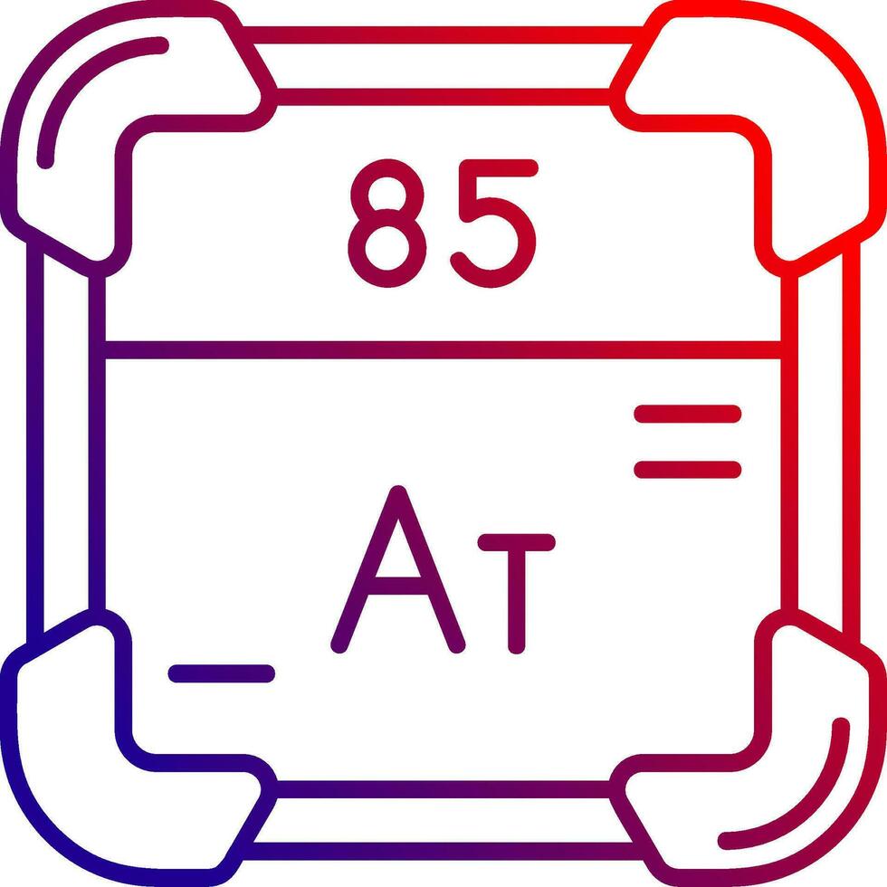 Astatine Line gradient Icon vector