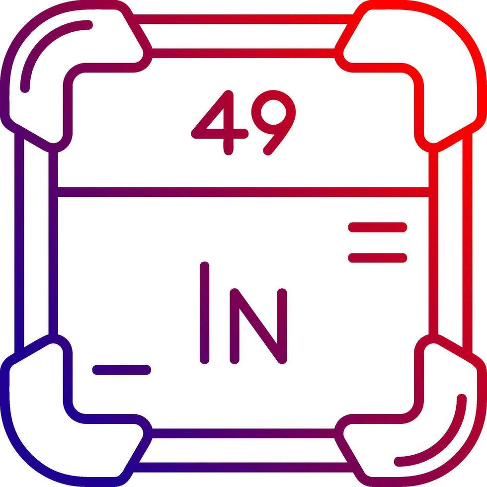 Indium Line gradient Icon vector