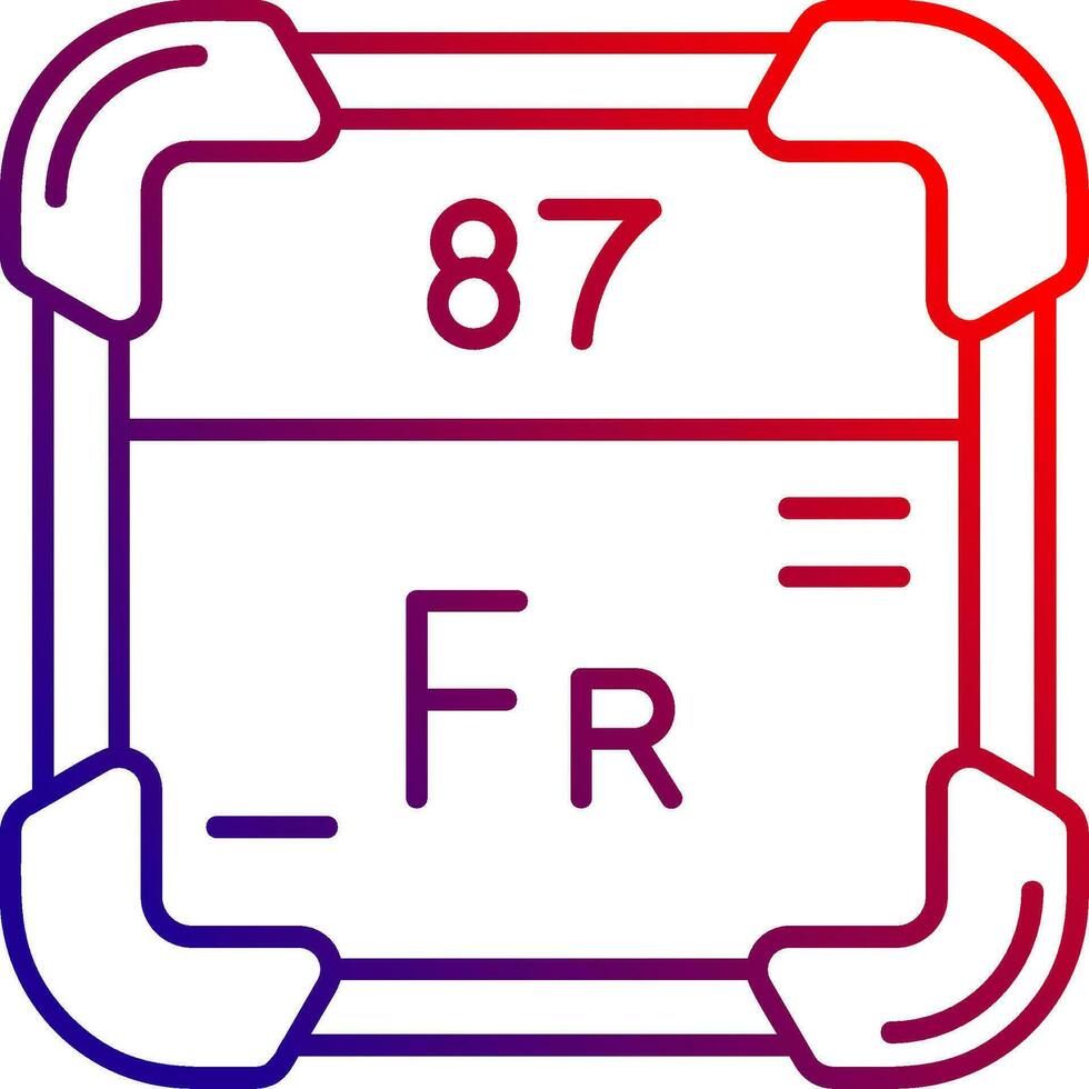 Francium Line gradient Icon vector