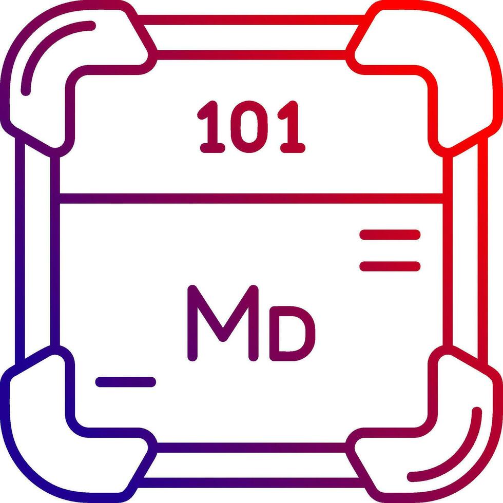 Mendelevium Line gradient Icon vector