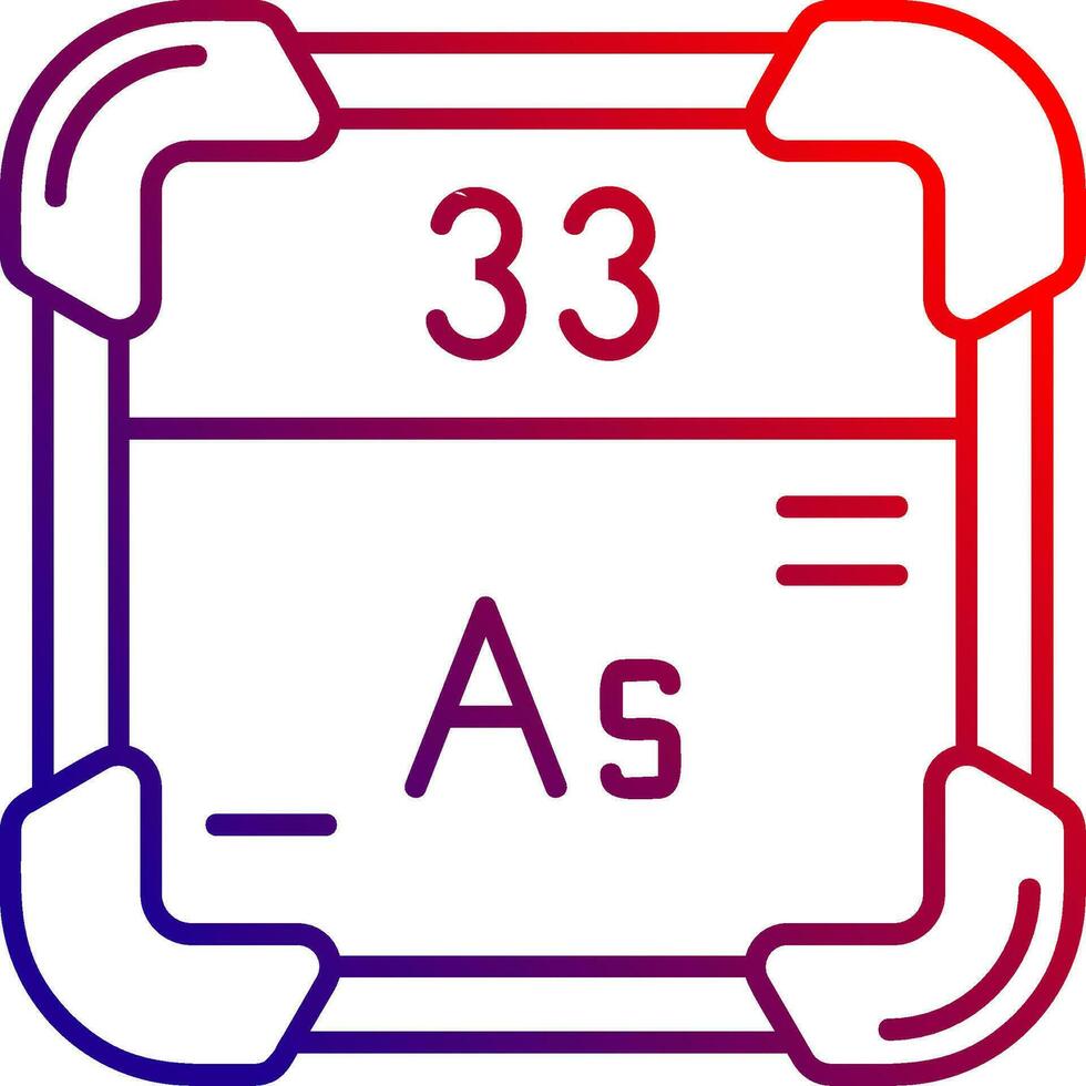 Arsenic Line gradient Icon vector