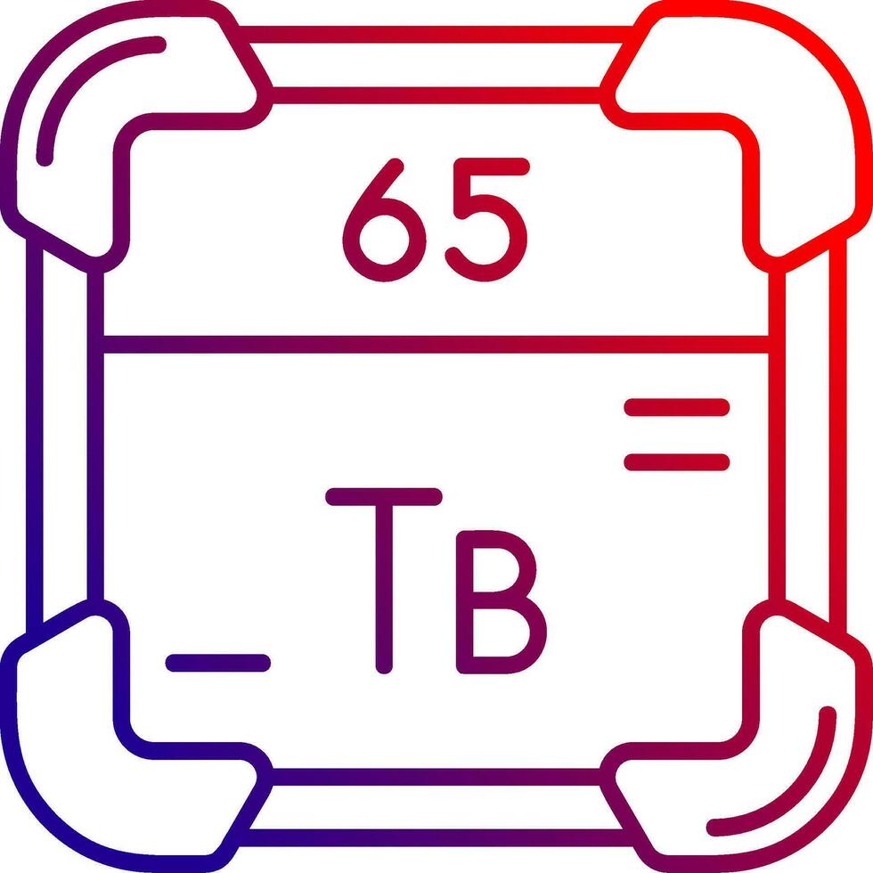 Terbium Line gradient Icon vector