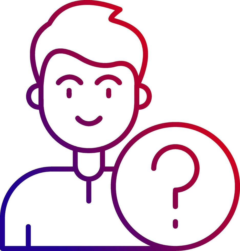 Question Line gradient Icon vector