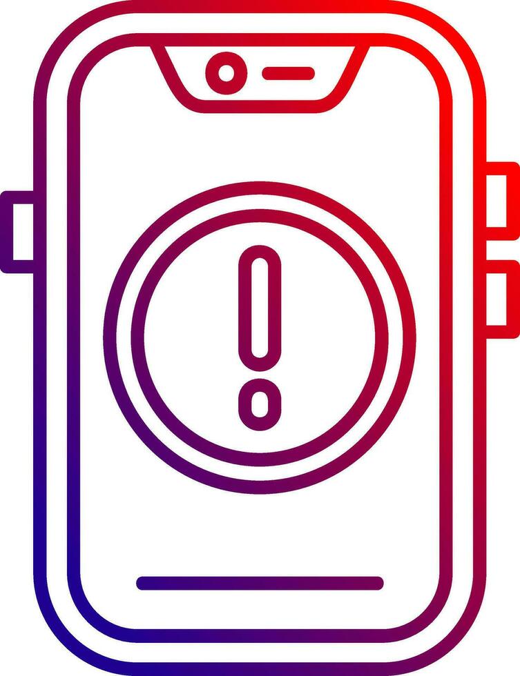 Error Line gradient Icon vector